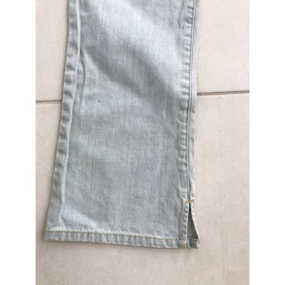 Jill Stuart Cotton Side Slit Straight Leg Denim Jeans FLAWS - Picture 8 of 12